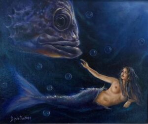 Sirena – olio su tavola 35×30